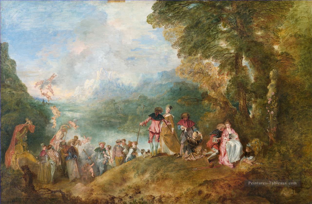 L’embarquement pour Cythère Jean Antoine Watteau Peintures à l'huile